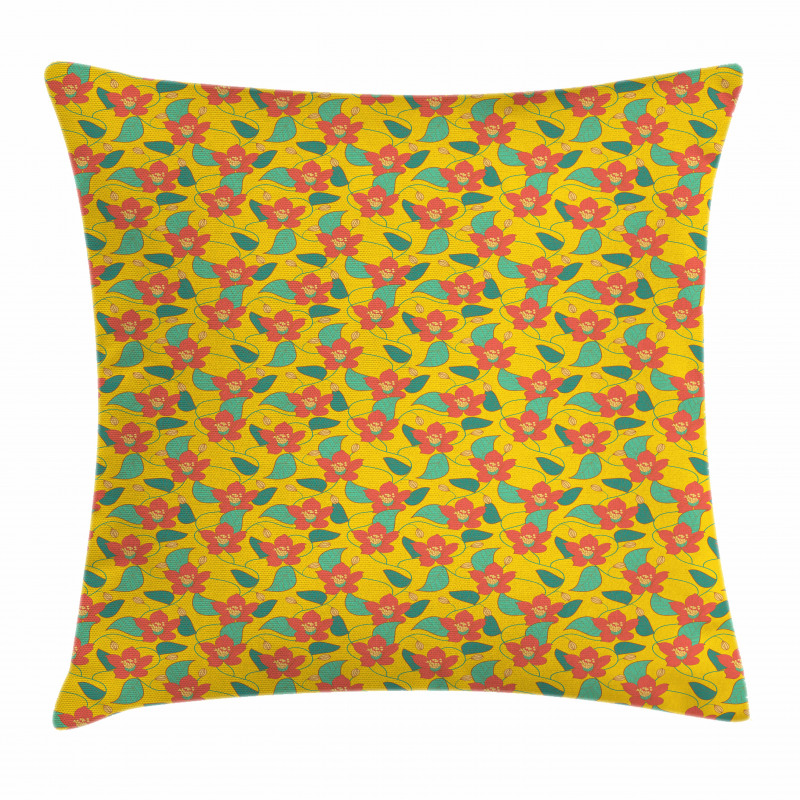 Retro Meadow Pattern Pillow Cover