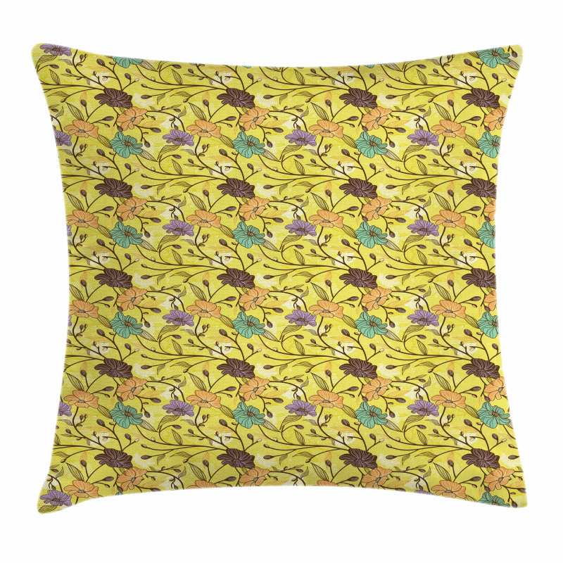 Rural Floral Woodland Pillow Cover