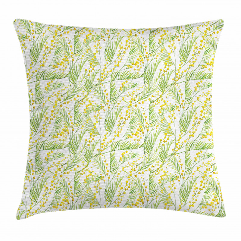 Watercolor Mimosa Pillow Cover