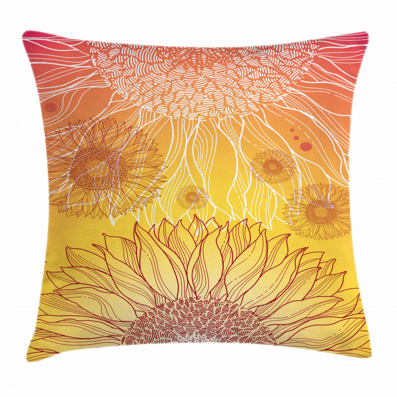 Sunflower Plants Pillow Cover