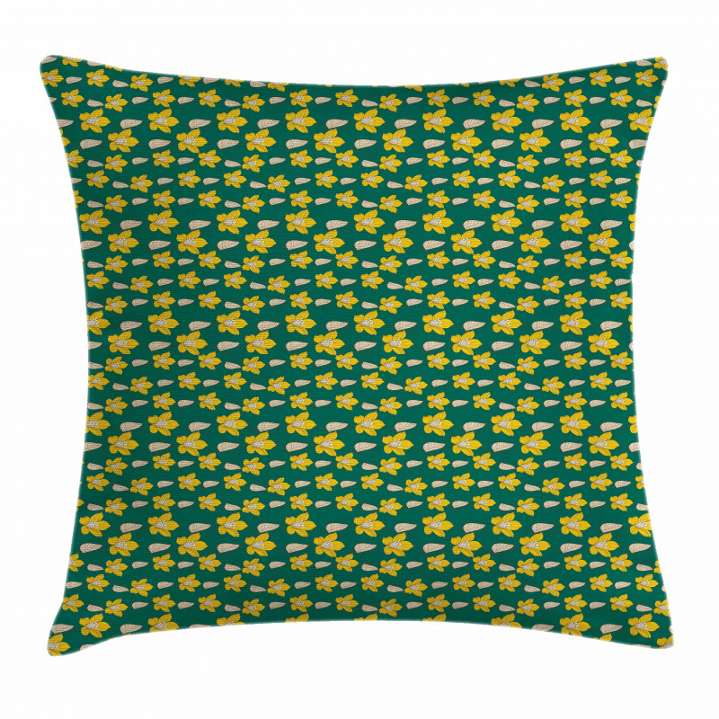 Blooming Foliage Vintage Pillow Cover
