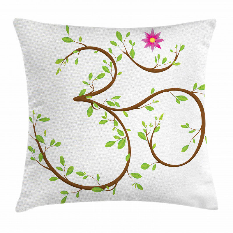 Mystical Symbol Leaves Pillow Cover