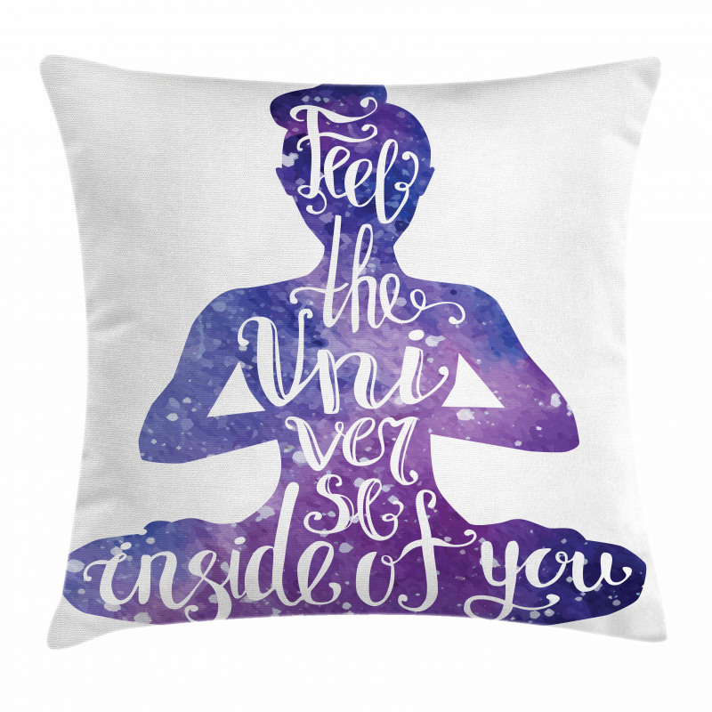 Female Silhouette Words Pillow Cover