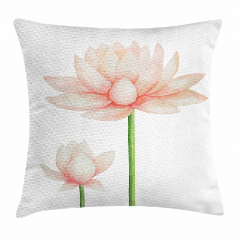 Pastel Blooming Lotus Pillow Cover