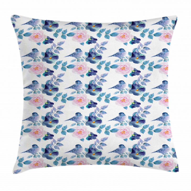 Bird and Nature Growth Pillow Cover