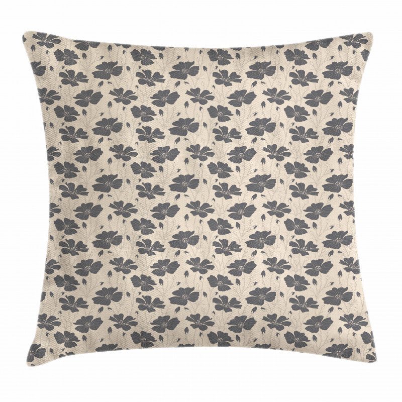 Sketch Buds and Flowers Pillow Cover