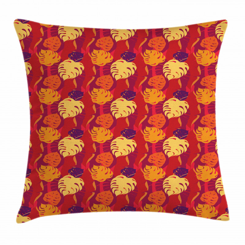 Hawaii Foliage Silhouettes Pillow Cover