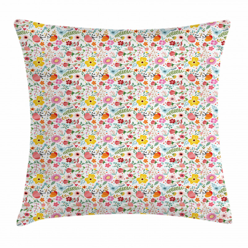 Herbs and Flowers Pillow Cover