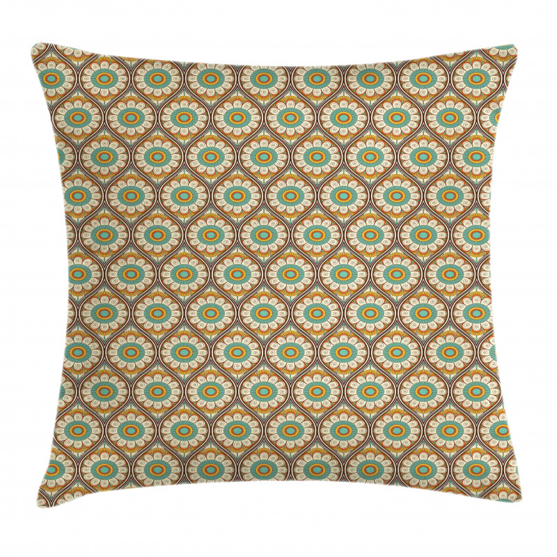 Flower Mandala Design Pillow Cover