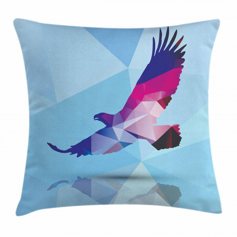 Polygonal Bird Design Pillow Cover