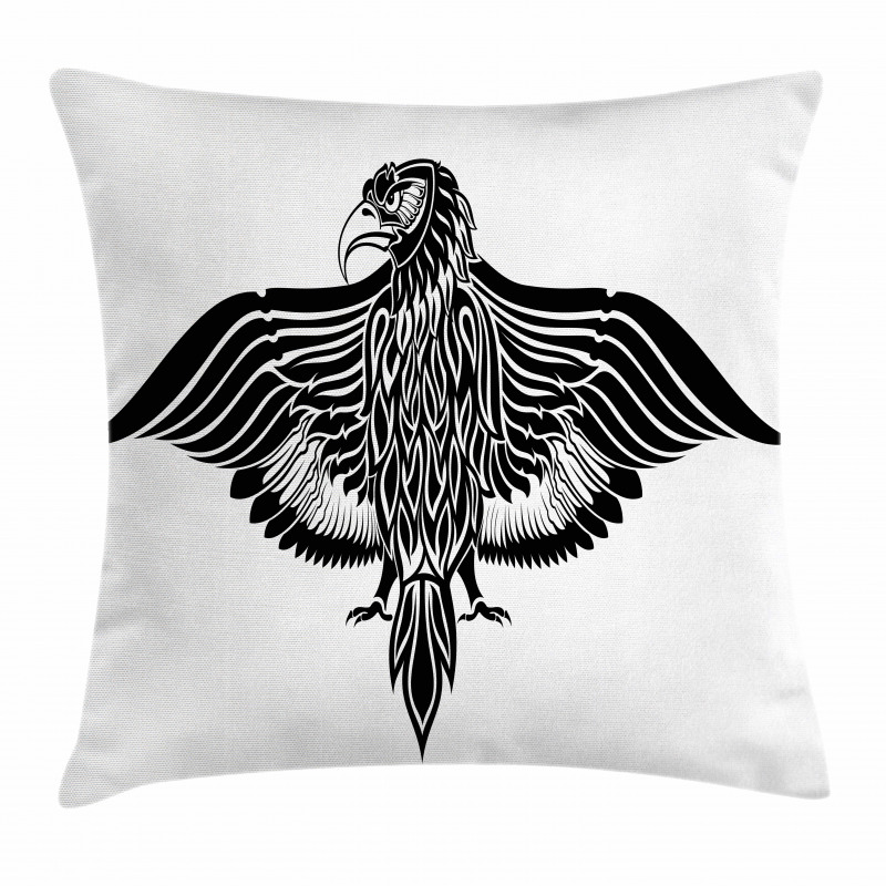 Traditional Heraldic Bird Pillow Cover