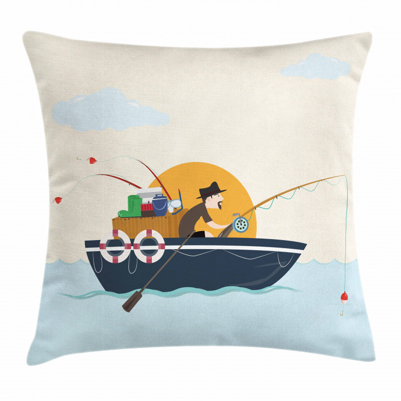 Fisher Man Hobby Pillow Cover