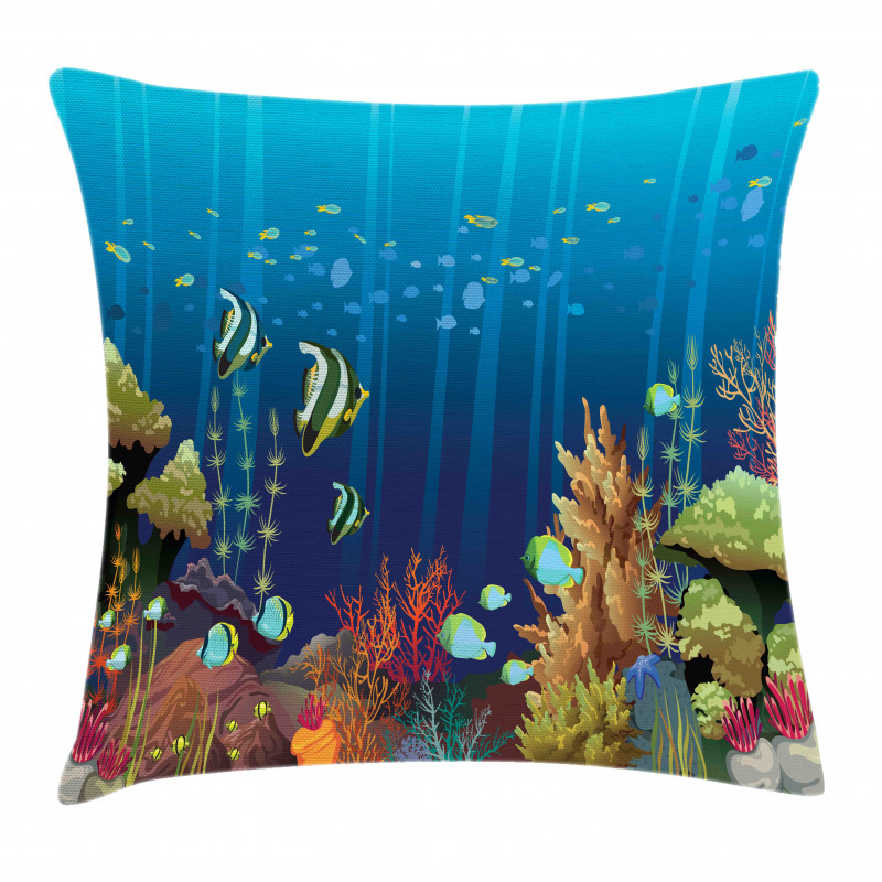Coral Reef Fishes Pillow Cover