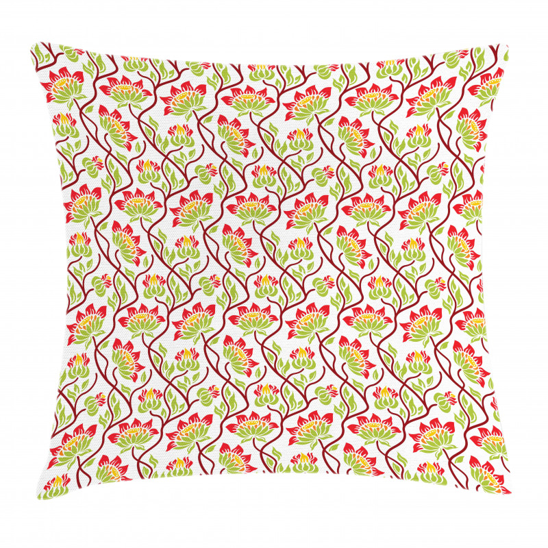 Abstract Bedding Plants Pillow Cover