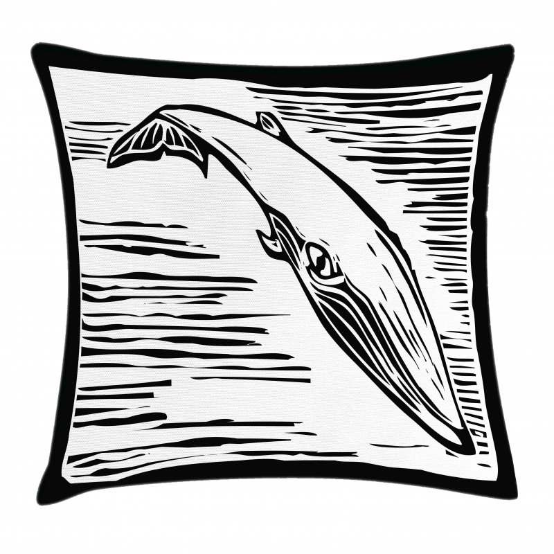 Vintage Style Sea Mammal Pillow Cover