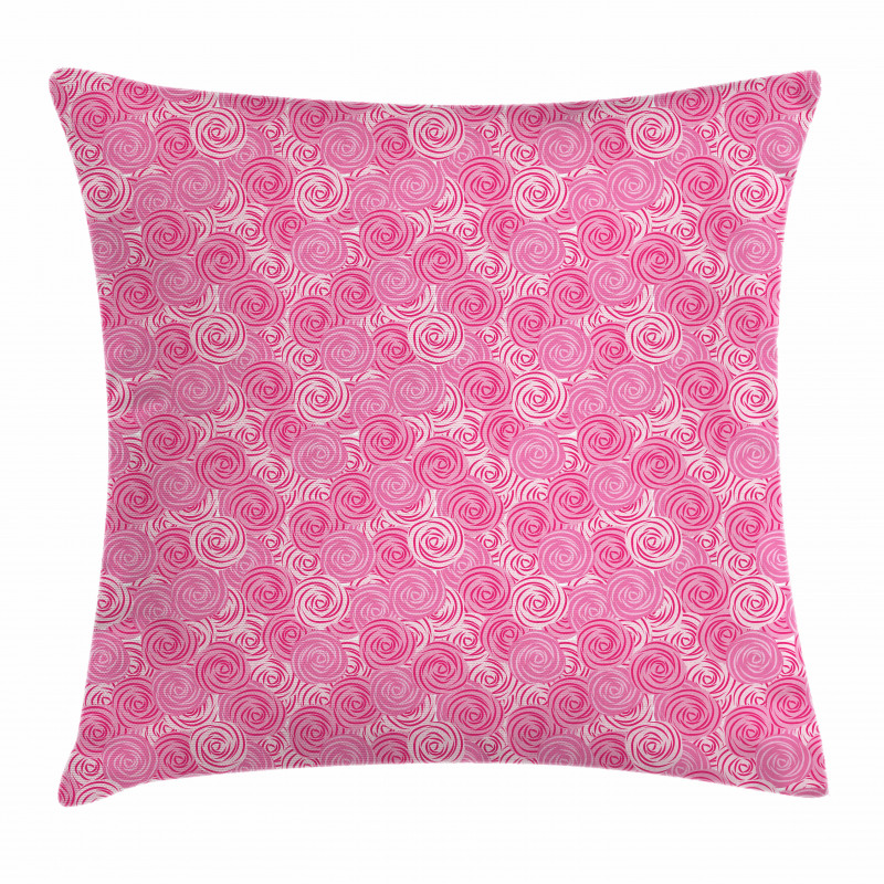 Abstract Round Flowers Pillow Cover