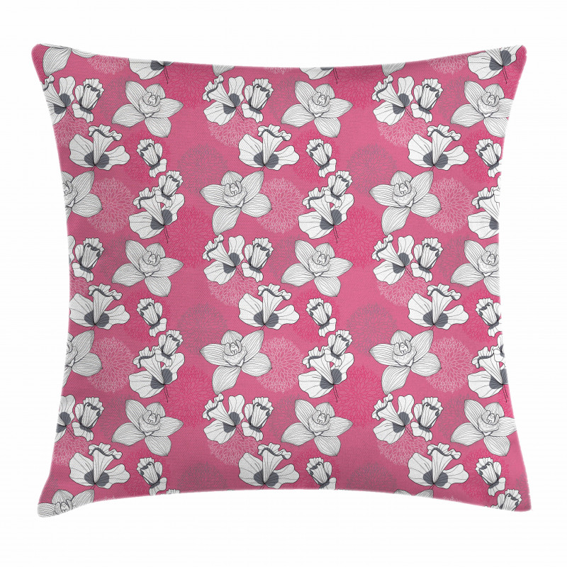 Sketch Flower Motifs Pillow Cover