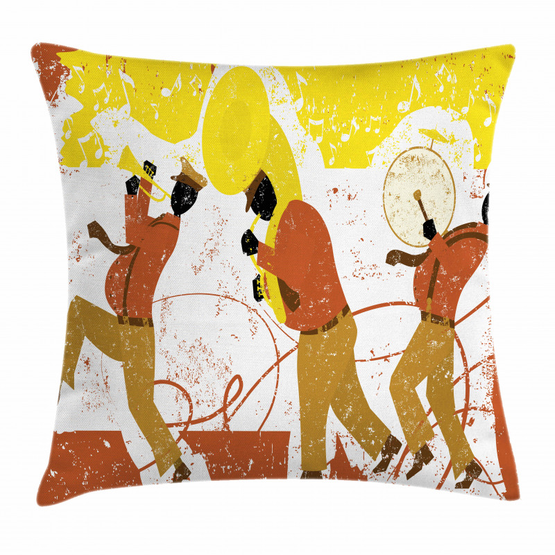 Street Band with Trumpet Pillow Cover