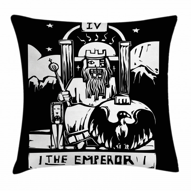 Emperor Card Artwork Pillow Cover