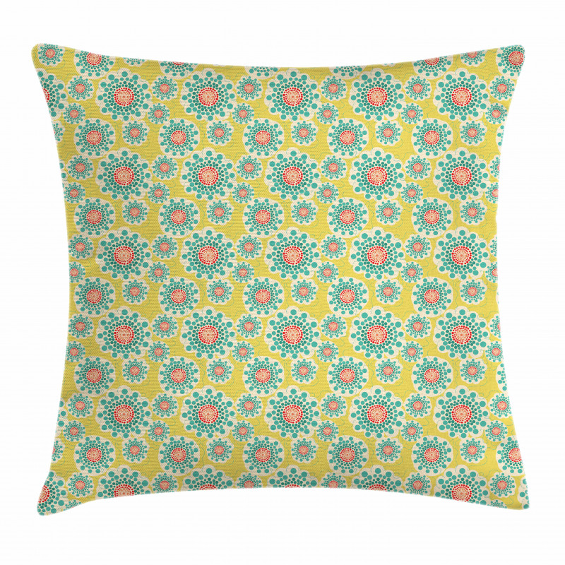 Dotted Flowers Pillow Cover