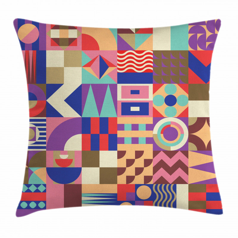 Patchwork Mosaic Tile Pillow Cover
