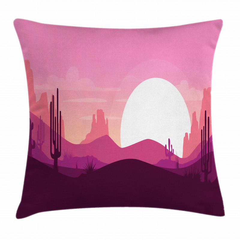 Arizona Desert Cactus Pillow Cover