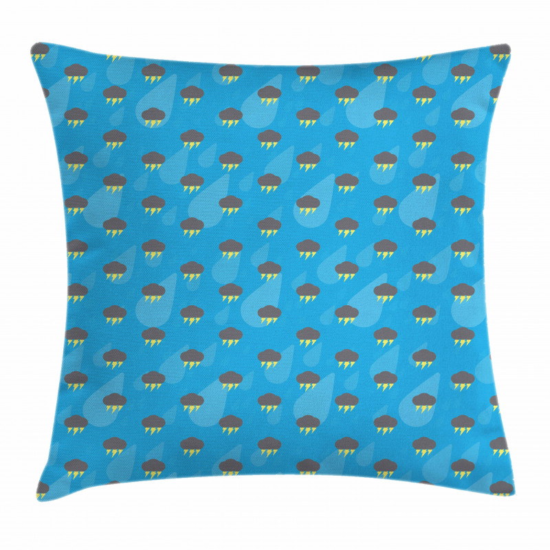 Dark Clouds Thunderbolt Pillow Cover