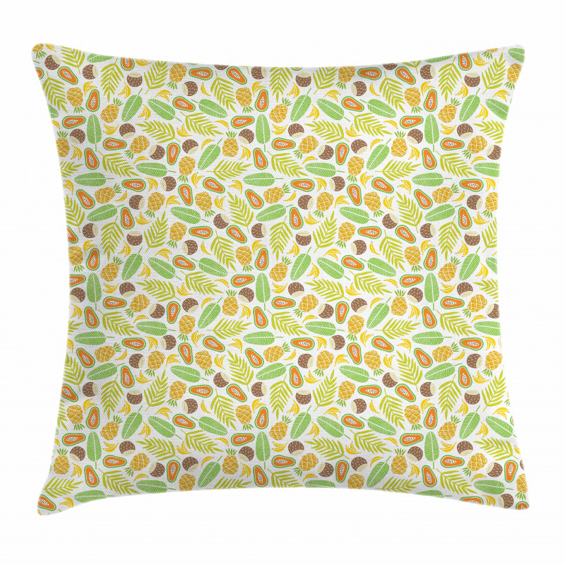 Cross-cut Papaya Pillow Cover