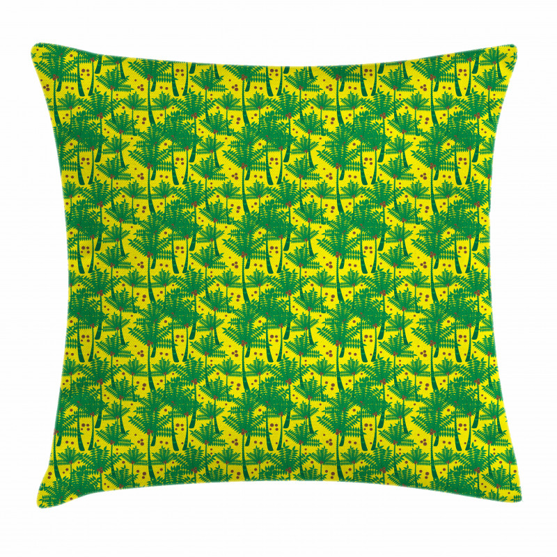Coconuts on Palm Tree Pillow Cover