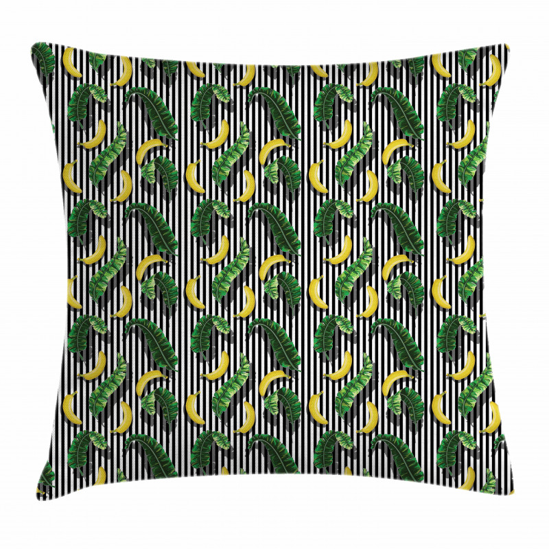 Yummy Banana and Leaves Pillow Cover