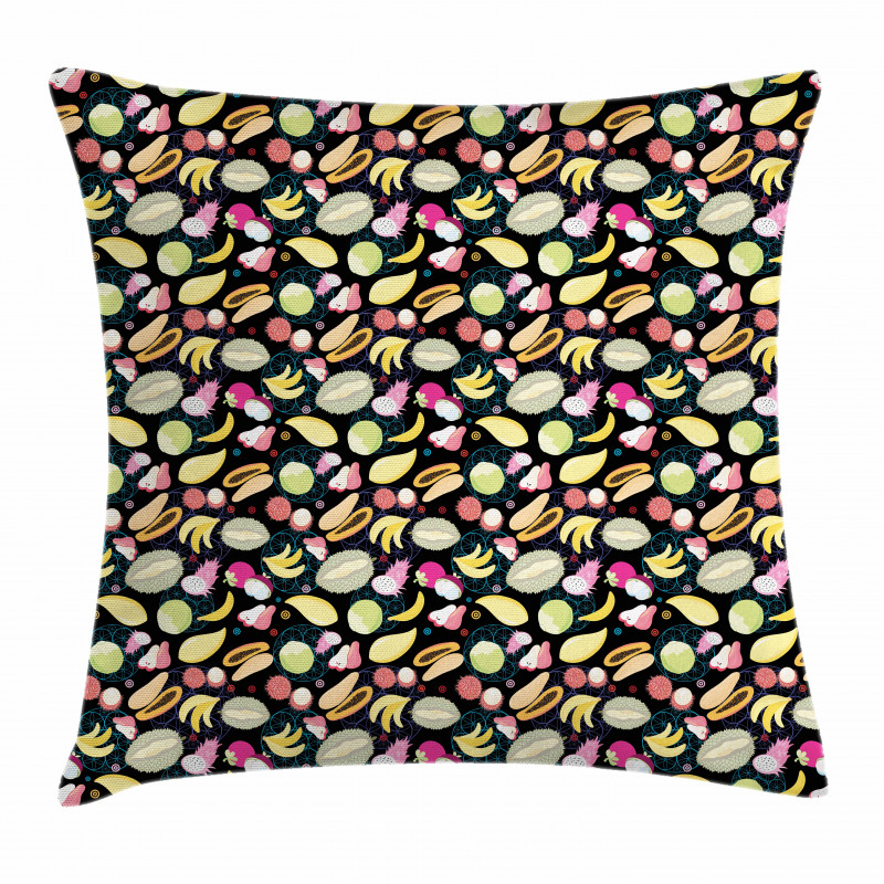 Graphic Exotic Fruits Pillow Cover