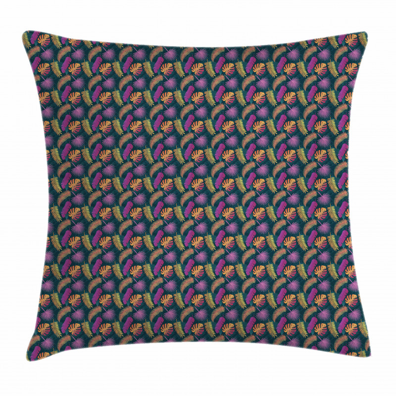 Exotic Flora Foliage Pillow Cover