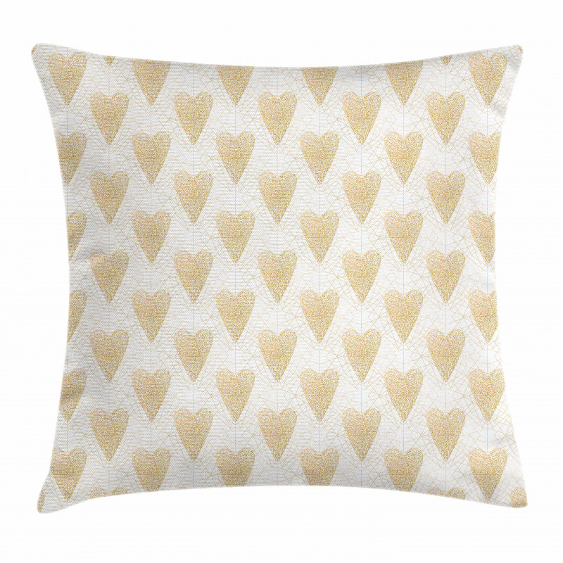 Pointilistic Hearts Pillow Cover