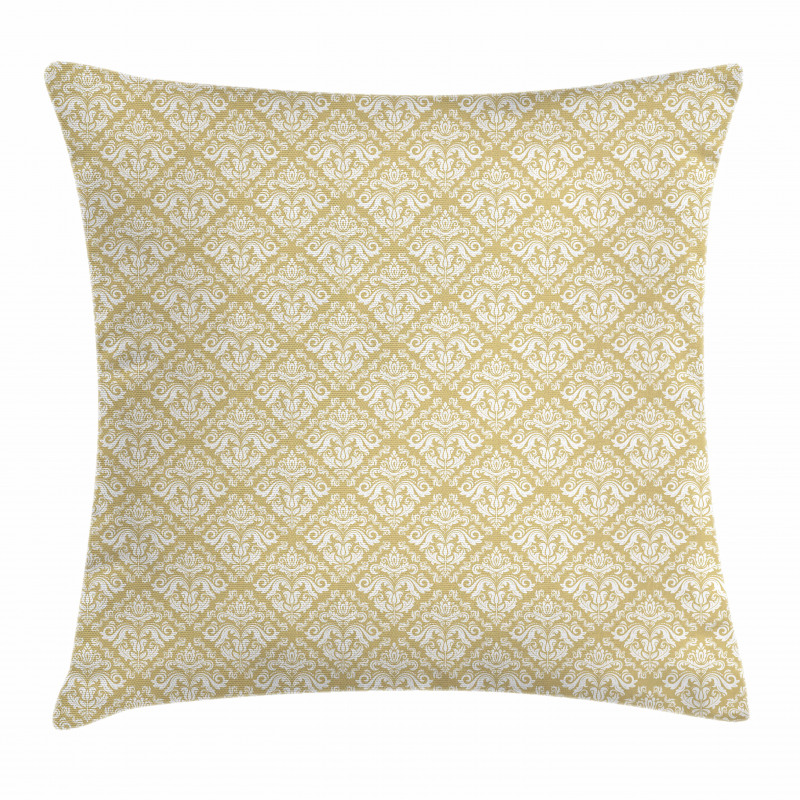 Coffee Colored Motif Pillow Cover