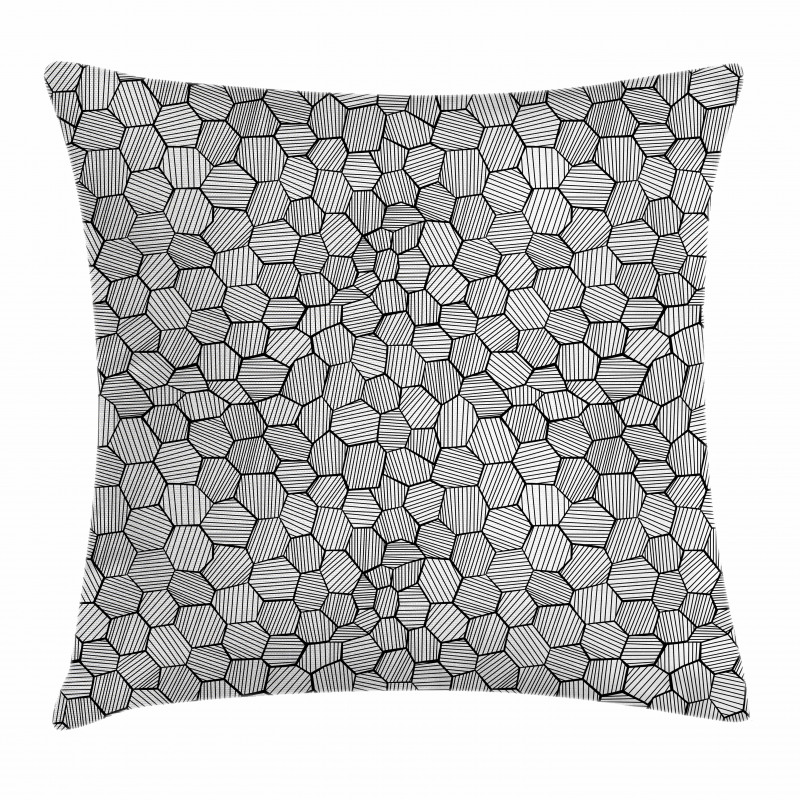 Sketch Hexagon Shapes Pillow Cover
