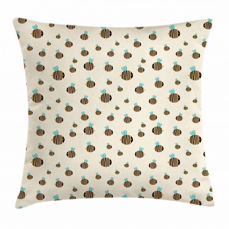 Flying Bumblebees Pillow Cover