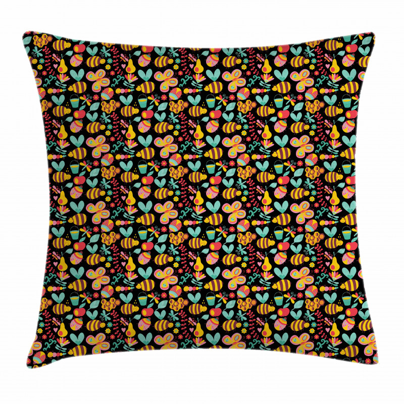 Graphic Summer Composition Pillow Cover