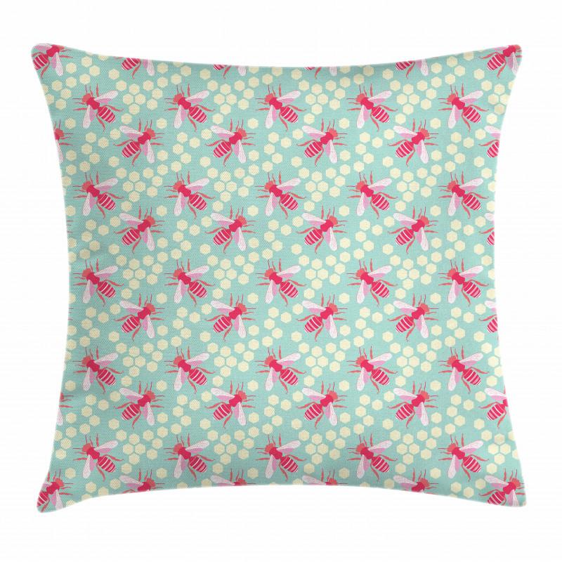 Abstract Honey Bee Pillow Cover