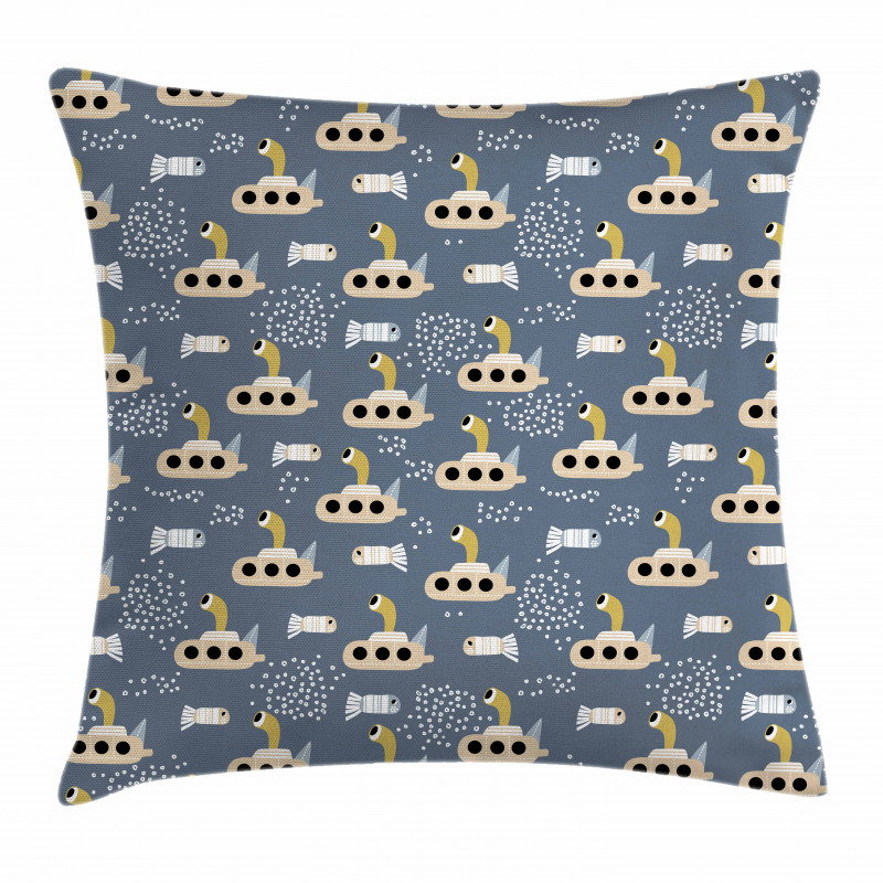 Cartoon Submarines Pillow Cover