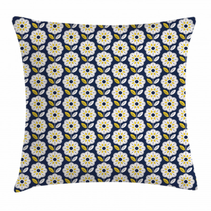 Eight-Petal Flowers Pillow Cover