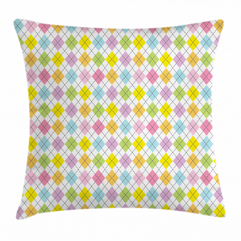 Dashed Argyle Pattern Pillow Cover
