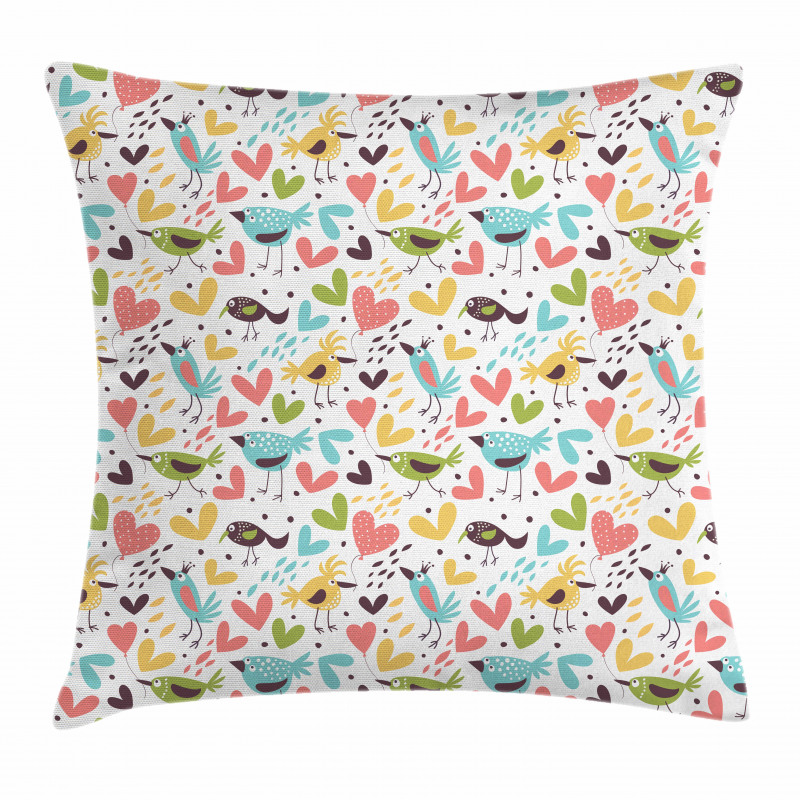 Kingfisher and Sparrows Pillow Cover