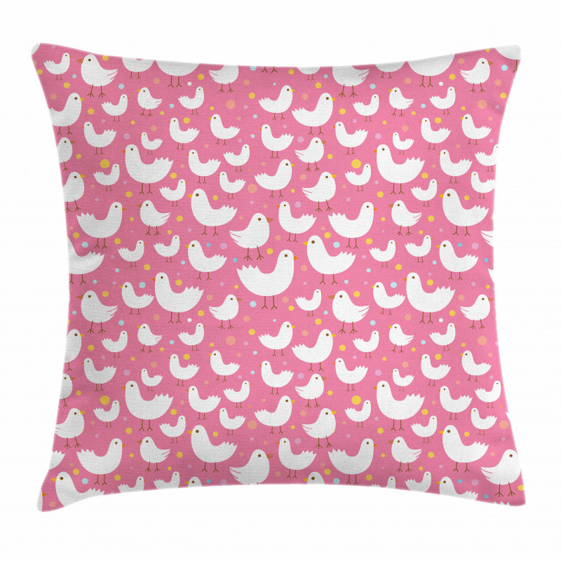 Cotton-Candy-Like Chicken Pillow Cover