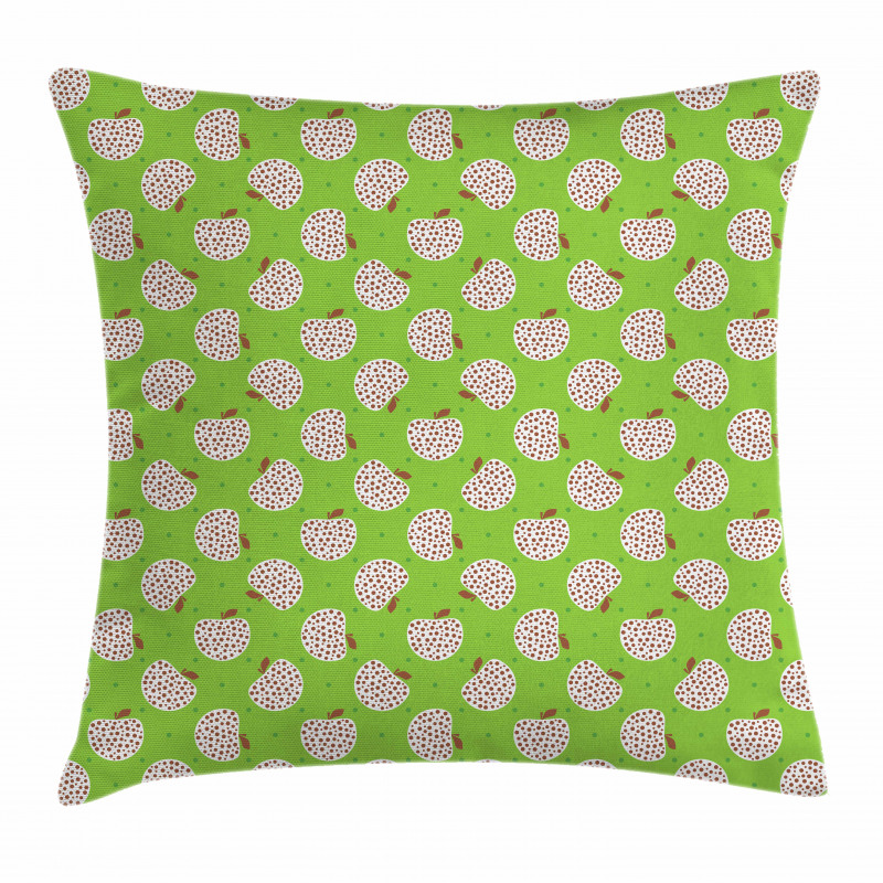 Polka Dotted Apples Pillow Cover