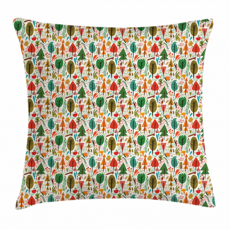 Joyous Forest Animals Pillow Cover