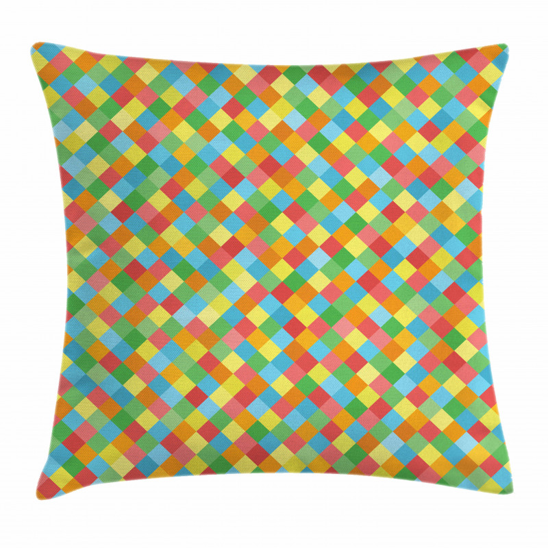 Diamond Form Diagonal Mesh Pillow Cover