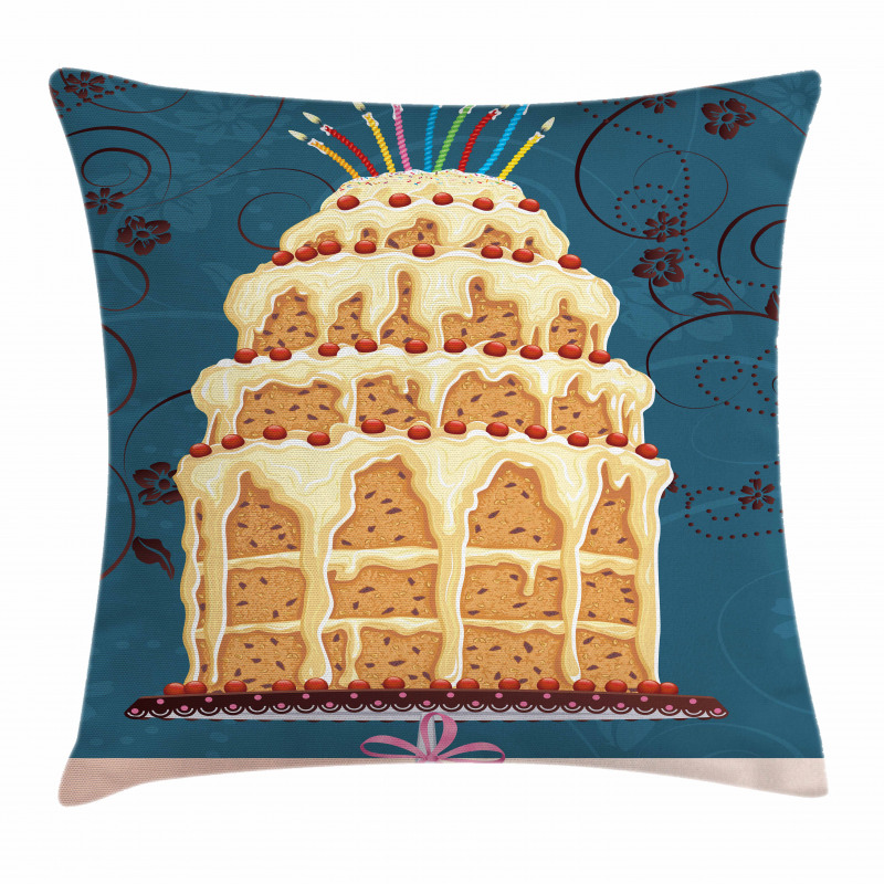 Crumb Coated Party Cake Pillow Cover