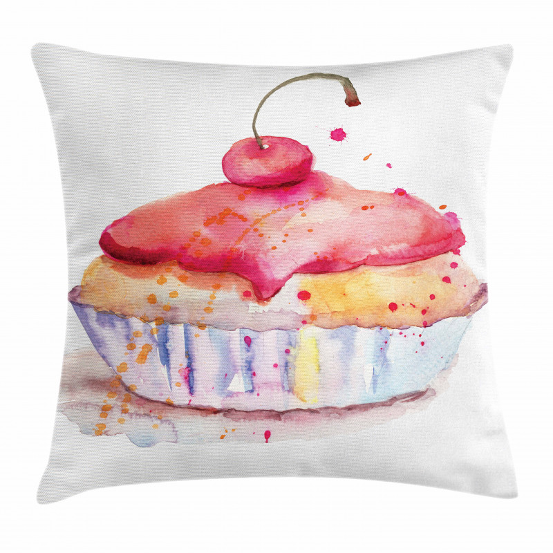 Ink Splatter Cupcake Pillow Cover