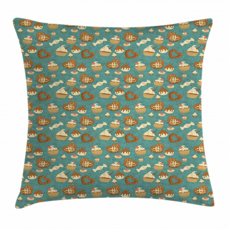 Hearty Cupcake Medley Pillow Cover