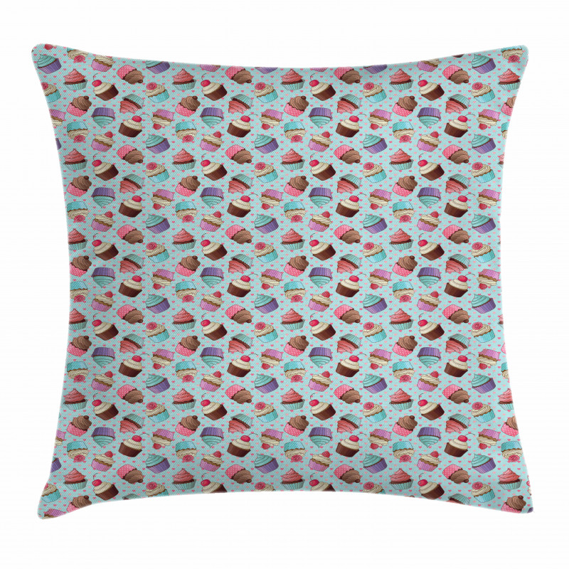 Hearts and Cupcakes Pillow Cover
